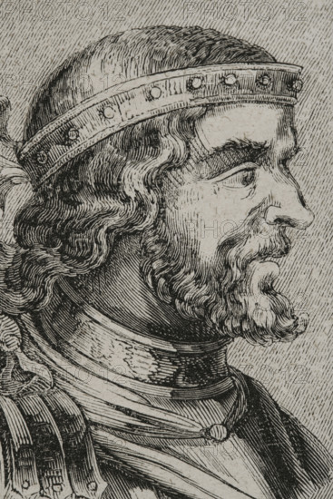 Recaredo I (559-601), Visigoth king from 586 to 601, 1853. Creator: Unknown.