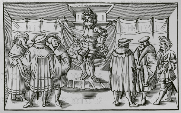The Court of a Baron, 1552, (1878).  Creator: Unknown.