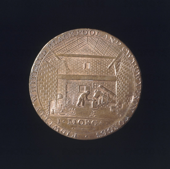 18th century token: Carmarthen ironworks, 1792. Creator: John Gregory Hancock.