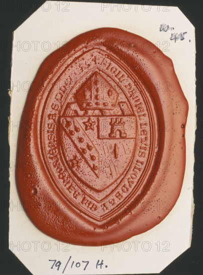 Seal impression: Bishop Lloyd of Bangor, 1890-1899. Creator: Unknown.