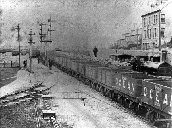 Coal sidings, Taff Vale Railway - Ocean coal wagons, c1900s. Creator: Unknown.