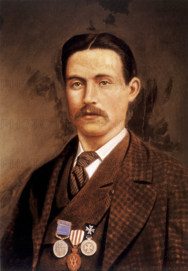 Isaac Pride's portrait, 1870s. Creator: Unknown.