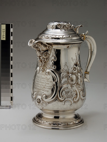 Mansion House Welsh Miners' Fund, silver ewer, 1877. Creator: Unknown.