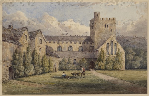 Brecon Priory, c1830-1850. Creator: Joseph Murray Ince.