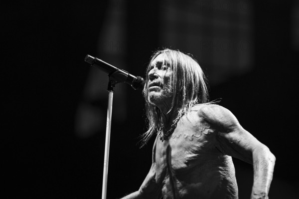 Iggy Pop performing live at the Alexandra Palace, London, 28 May 2025. Creator: Annapaola Marchesani.