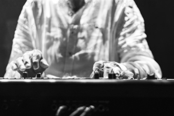 Hans-Joachim Roedelius live at the Jazz Café, London, Apr 2024. Creator: Annapaola Marchesani.