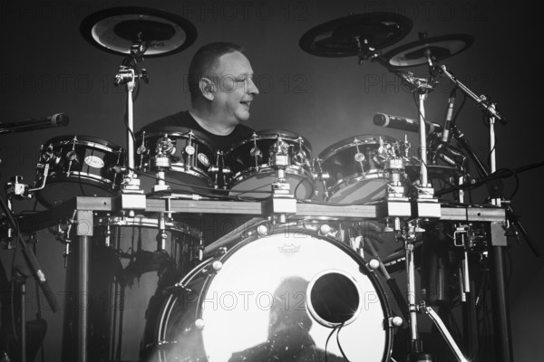 Stuart Kershaw, OMD, live at Heritage Live, Audley End House, Essex, Aug 2023. Creator: Annapaola Marchesani.