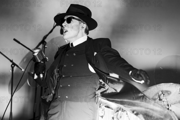 Dave Vanian, The Damned live at Alexandra Palace, London, Apr 2023. Creator: Annapaola Marchesani.