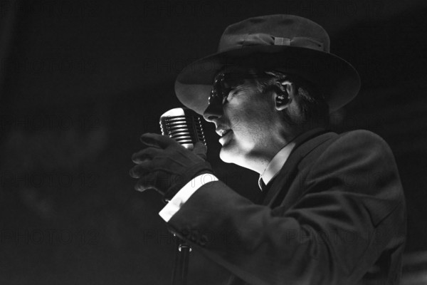 Dave Vanian, The Damned live at Alexandra Palace, London, Apr 2023. Creator: Annapaola Marchesani.
