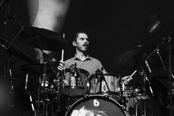 Will Glanville-Taylor, The Damned live at Alexandra Palace, London, Apr 2023. Creator: Annapaola Marchesani.