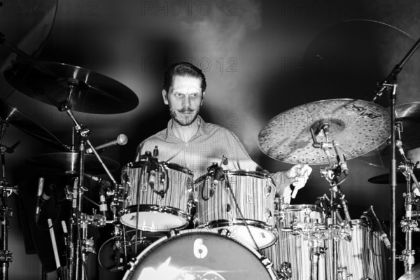 Will Glanville-Taylor, The Damned live at Alexandra Palace, London, Apr 2023. Creator: Annapaola Marchesani.