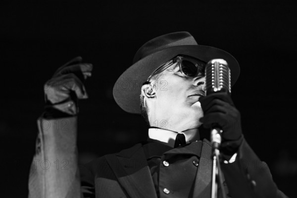 Dave Vanian, The Damned live at Alexandra Palace, London, Apr 2023. Creator: Annapaola Marchesani.