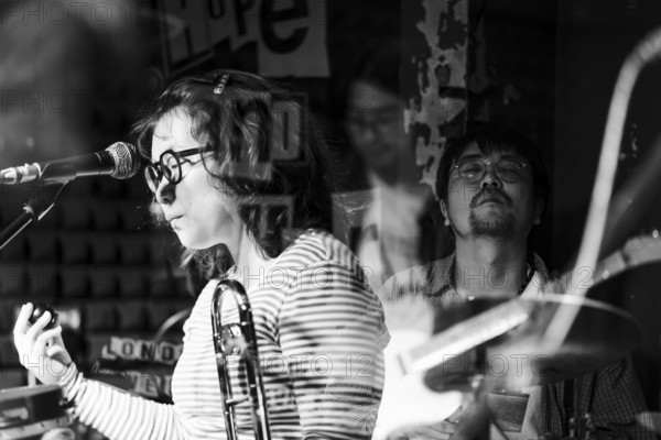 Maya Akechi and Alborg live at Hope & Anchor, Islington, London, May 2025. Creator: Annapaola Marchesani.