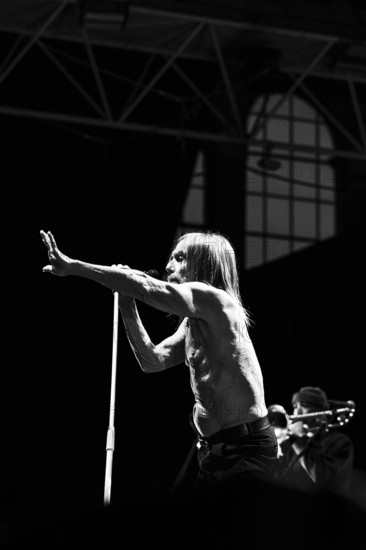 Iggy Pop performing live at the Alexandra Palace, London, 28 May 2025. Creator: Annapaola Marchesani.