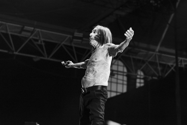 Iggy Pop performing live at the Alexandra Palace, London, 28 May 2025. Creator: Annapaola Marchesani.
