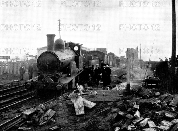 The Railway Disaster at Chelford, near Crewe: general view, 1895. Creator: B. R. Leech.