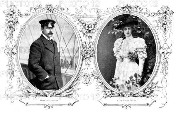 A Fashionable Wedding: Lord Wolverton and Lady Edith Ward, 1895. Creator: Carl Hentschel.