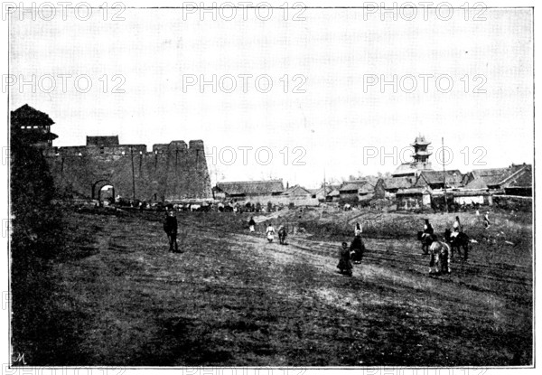 Mukden: East City Gate and Church, 1895. Creator: Unknown.