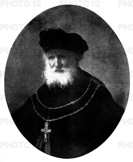 An old man's portrait - by Rembrandt, 1895. Creator: Unknown.