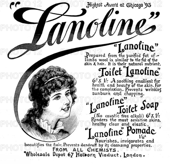 Advertisement for Lanoline, 1895. Creator: Unknown.