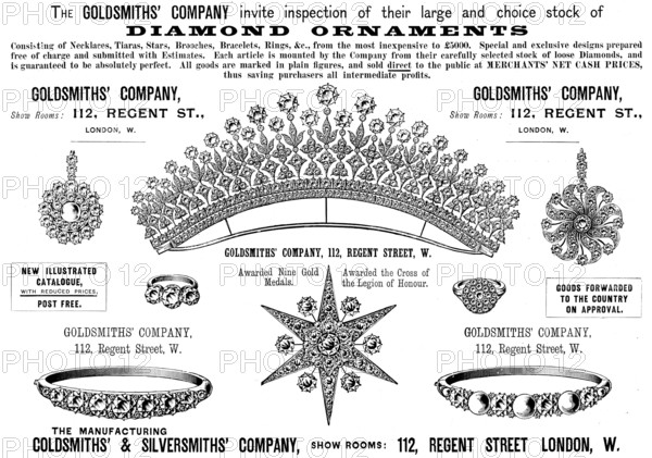 Advertisement for the Goldsmiths & Silversmiths' Company, 1895. Creator: Unknown.