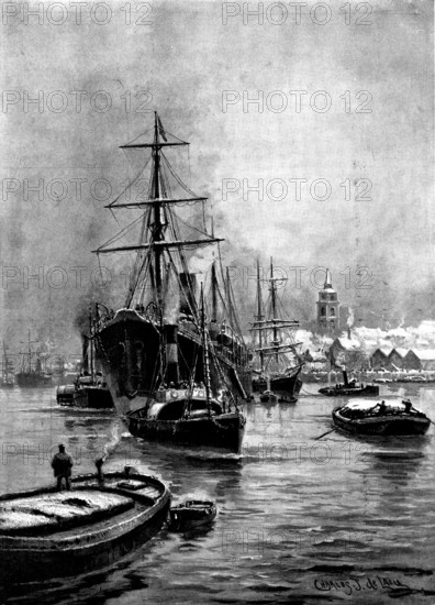 Wintry Weather at Gravesend, 1895. Creator: Lascelles.