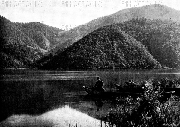 Ten Days in Bosnia: the lake, near Jézero, 1895. Creator: Andre & Sleigh.