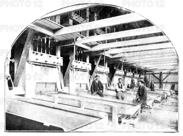 The Buffelsdoorn Mine: the Battery-Room, 1895. Creator: A. Betton.