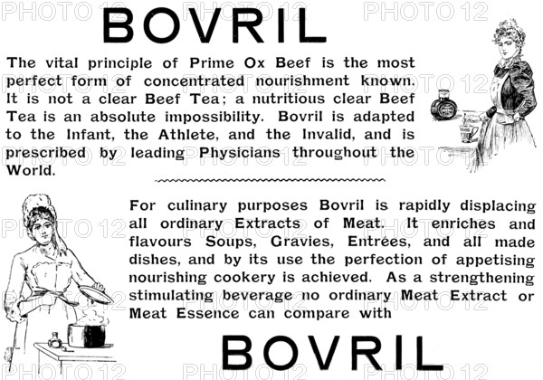 Advertisement for Bovril, 1895. Creator: Unknown.