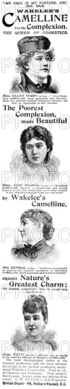 Advertisement for Wakelee's Camelline for the Complexion, 1895. Creator: Unknown.