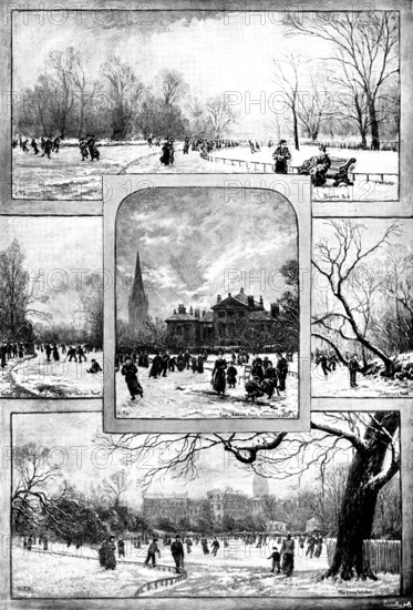 Our London Parks in Winter, 1895. Creator: Lascelles.