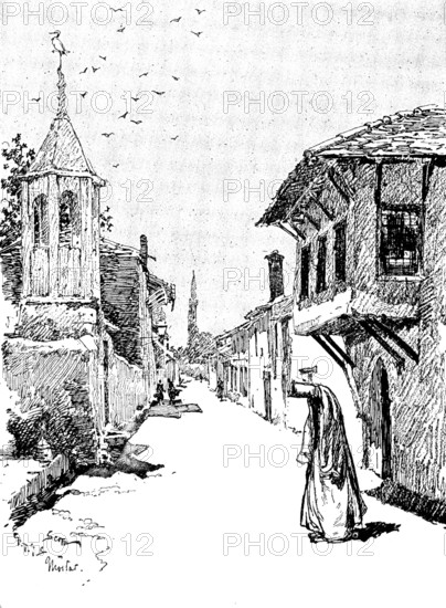 Ten Days in Bosnia: a street in Mostar, 1895. Creator: Unknown.