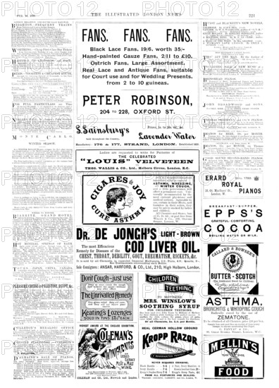 Page of advertisements, 1895. Creator: Unknown.