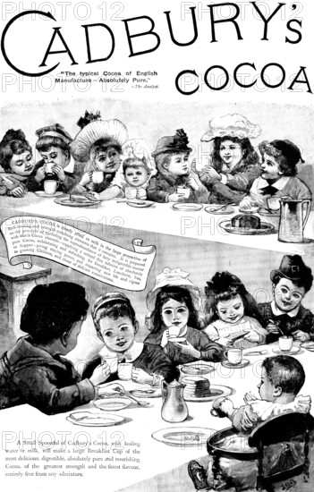 Advertisement for Cadbury's Cocoa, 1895. Creator: Unknown.