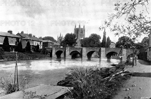 The Cathedrals of England: Hereford Cathedral, 1895. Creator: Francis Frith & Co.