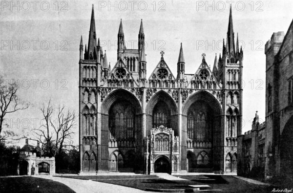 The Cathedrals of England: Peterborough Cathedral, 1895. Creator: Francis Frith & Co.