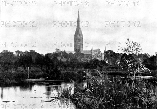 The Cathedrals of England: Salisbury Cathedral, 1895. Creator: Francis Frith & Co.