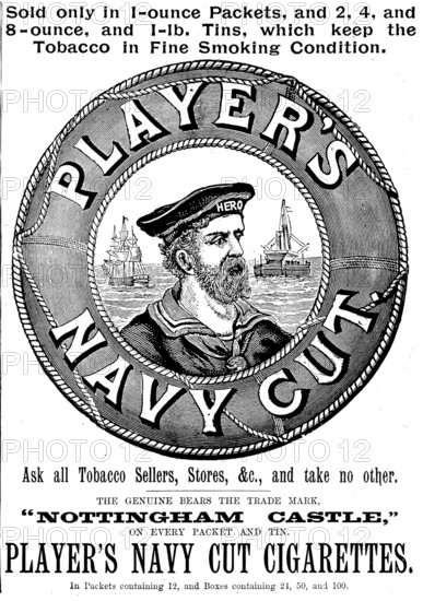 Advertisement for Player's Navy Cut Cigarettes, 1895. Creator: Unknown.