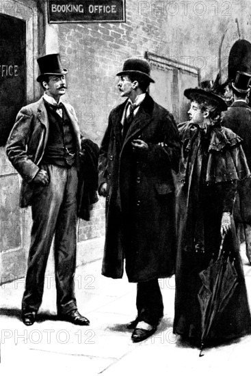 Eve's Ransom...Hilliard heard himself hailed in a familiar voice; he turned and saw Narramore, 1895. Creator: George Meisenbach.