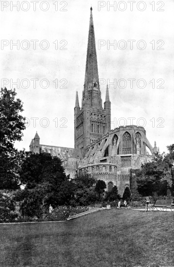 The Cathedrals of Great Britain: Norwich Cathedral, 1895. Creator: Francis Frith & Co.