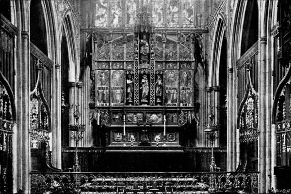 The Cathedrals of Great Britain: Manchester Cathedral - the Reredos, 1895. Creator: Francis Frith & Co.