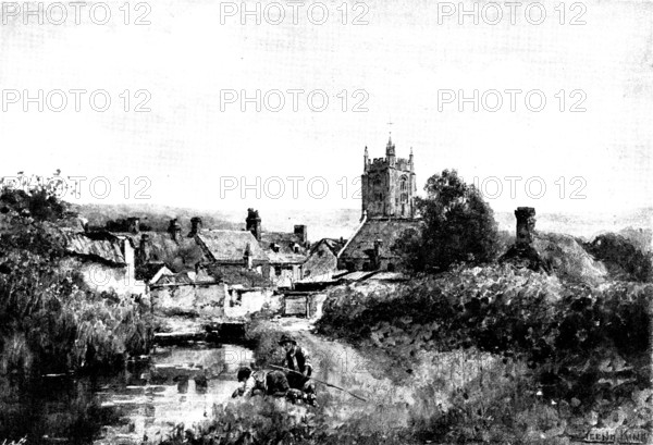 The Mill-Stream, Cerne Abbas by Yeend King, R.I., 1895. Creator: Lascelles.