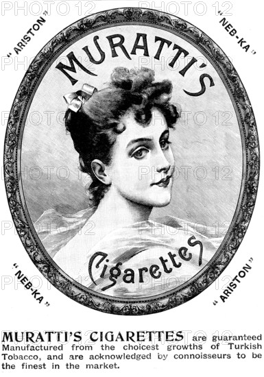 Advertisement for Muratti's Cigarettes, 1895. Creator: Unknown.