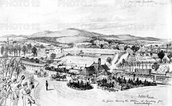 The Queen's Visit to...Friedrichshof: general view of Kronberg...showing the Castle, 1895. Creator: George Meisenbach.