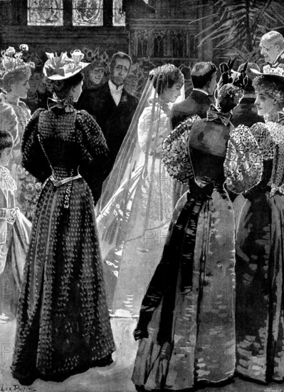 The Marriage of Miss Peel with Mr. Rochfort Maguire, M.P., St. Margaret's Church, Westminster, 1895. Creator: George Meisenbach.