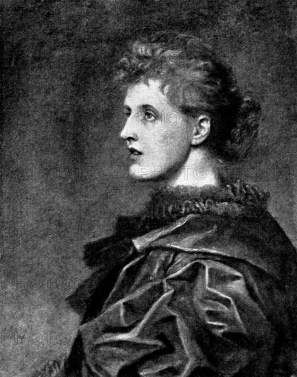 Pictures from the New Gallery: Mrs. Charles Coltman Rogers - G. F. Watts, R.A., 1895. Creator: George Meisenbach.