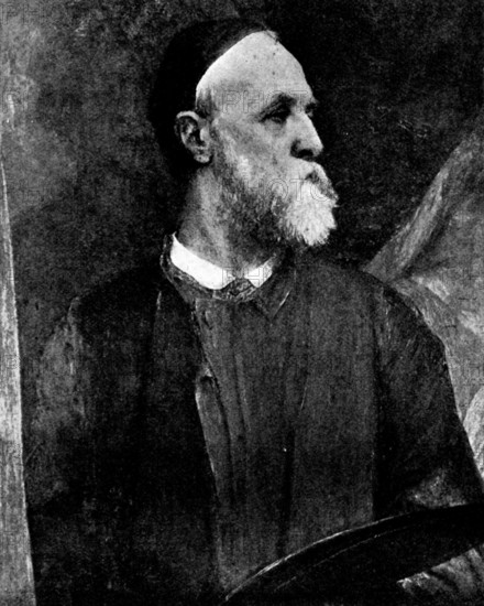 Our Leading Academicians, painted by themselves: Mr. George Frederick Watts, R.A., 1895. Creator: Unknown.