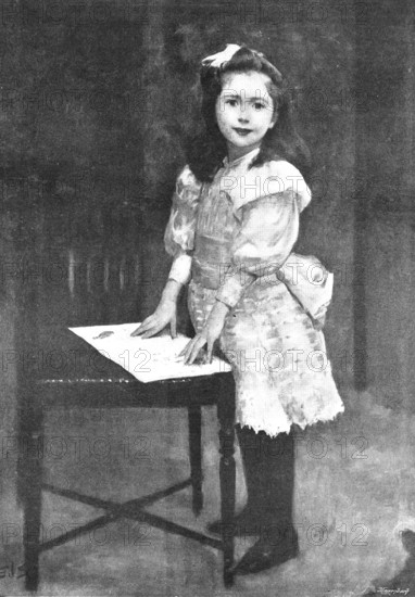 Pictures from the Royal Academy: Miss Lucy Ingram - Solomon J. Solomon, 1895. Creator: George Meisenbach.