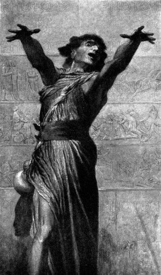 Pictures from the Royal Academy: Jonah - G. F. Watts, R.A., 1895. Creator: George Meisenbach.