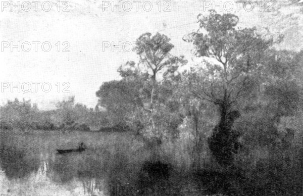 Pictures from the Royal Academy: Autumn Haze - A. East, 1895. Creator: George Meisenbach.